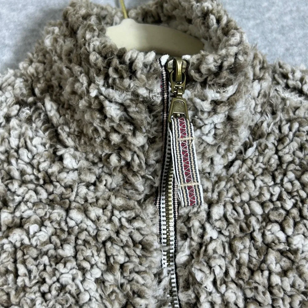 Cabin Fever Ramatex Sherpa Jacket Unisex Large Brown White Fleece Gorpcore Cozy